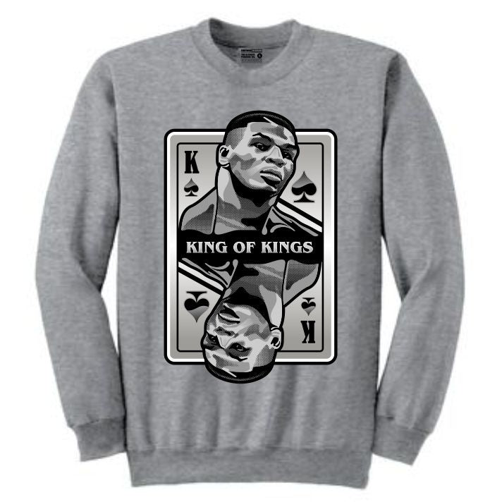 King of Kings Tyson Grey Crewneck (Deck of Cards Collection)