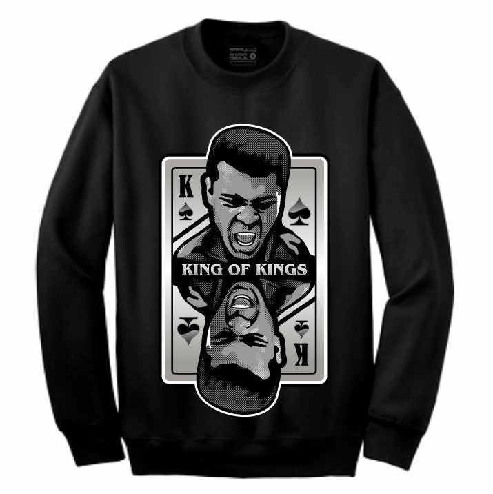 King of Kings Ali Black Crewneck (Deck of Cards Collection)