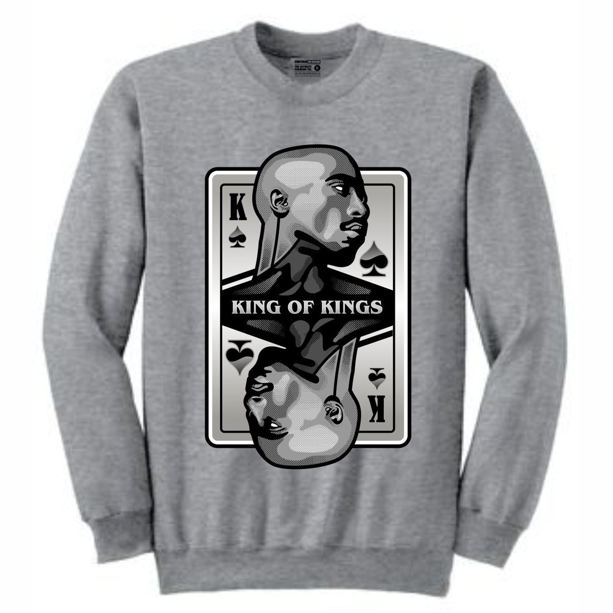 King of Kings Thug Grey Crewneck (Deck of Cards Collection)