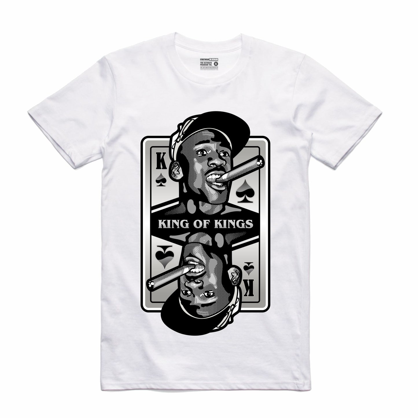 King of Kings MJ White T-Shirt (Deck of Cards Collection)