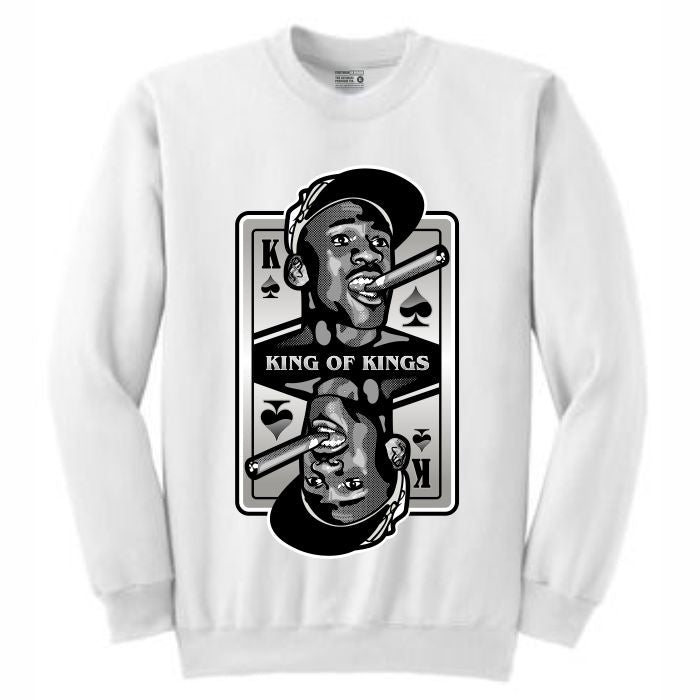 King of Kings MJ White Crewneck (Deck of Cards Collection)