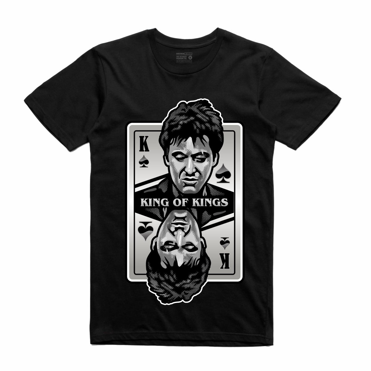 King of Kings Scarface Black T-Shirt (Deck of Cards Collection)
