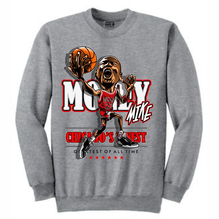 MJ Grey Crewneck (Caricature Collection)