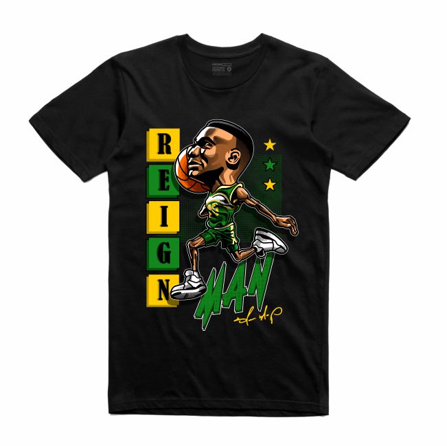 ReignMan Black T-Shirt (Caricature Collection)