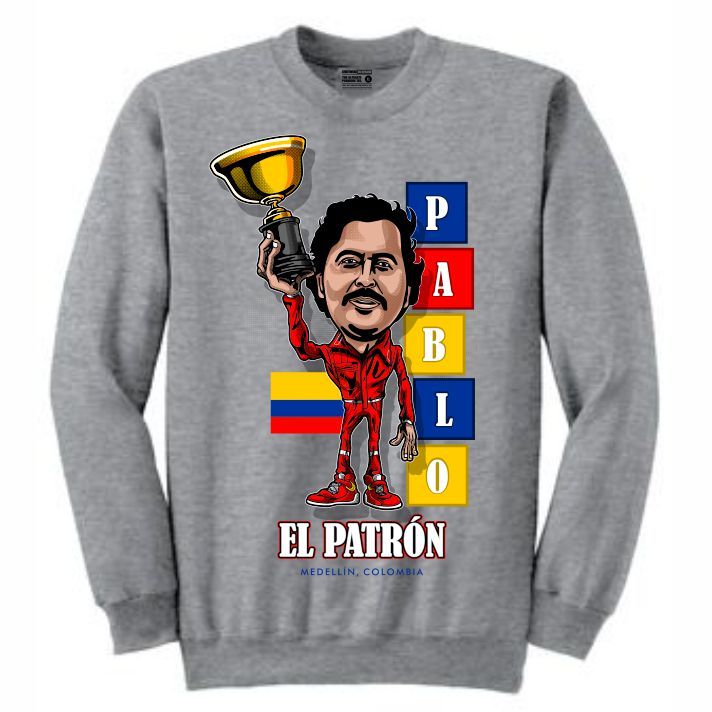 Pablo Grey Crewneck (Caricature Collection)