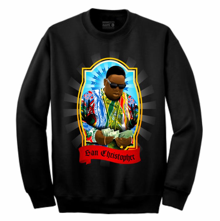 Biggie Black Crewneck (Veladora Collection)