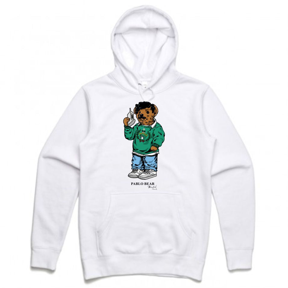 Pablo White Hoodie (Bear Collection)
