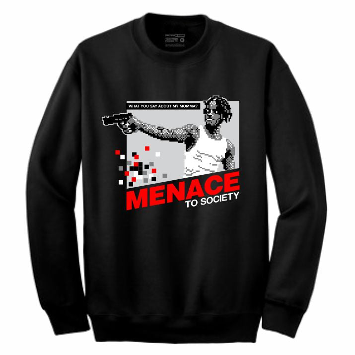 Menace Black Crewneck (8 Bit Collection)