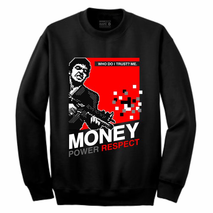 Scarface Black Crewneck (8 Bit Collection)