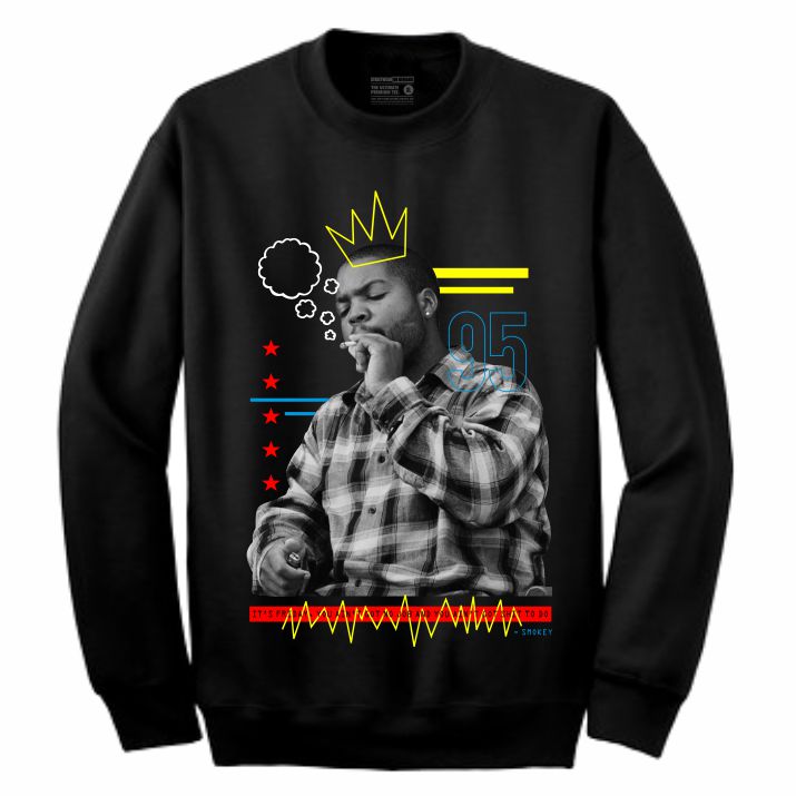 Friday Black Crewneck (Mixed Media Collection)