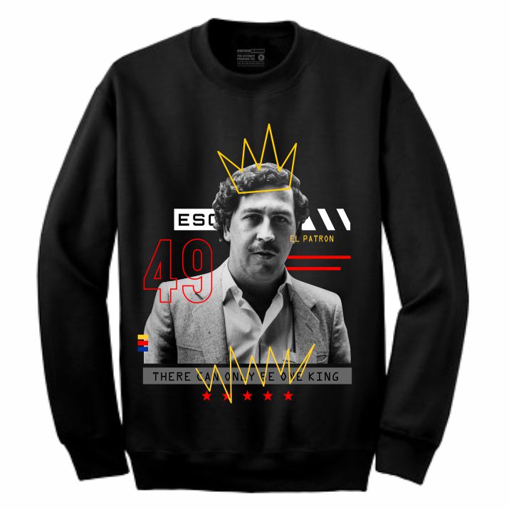 Pablo Black Crewneck (Mixed Media Collection)
