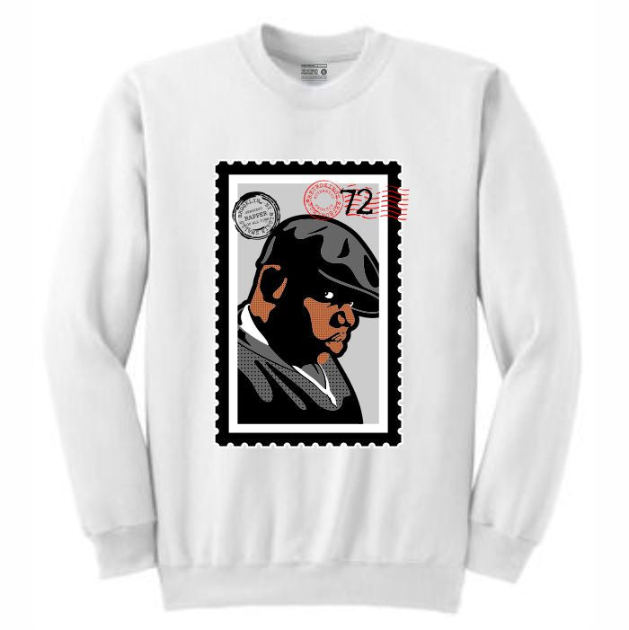 Biggie White Crewneck (Stamp V1 Collection)