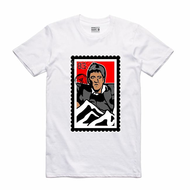 Scarface White T-Shirt (Stamp V1 Collection)