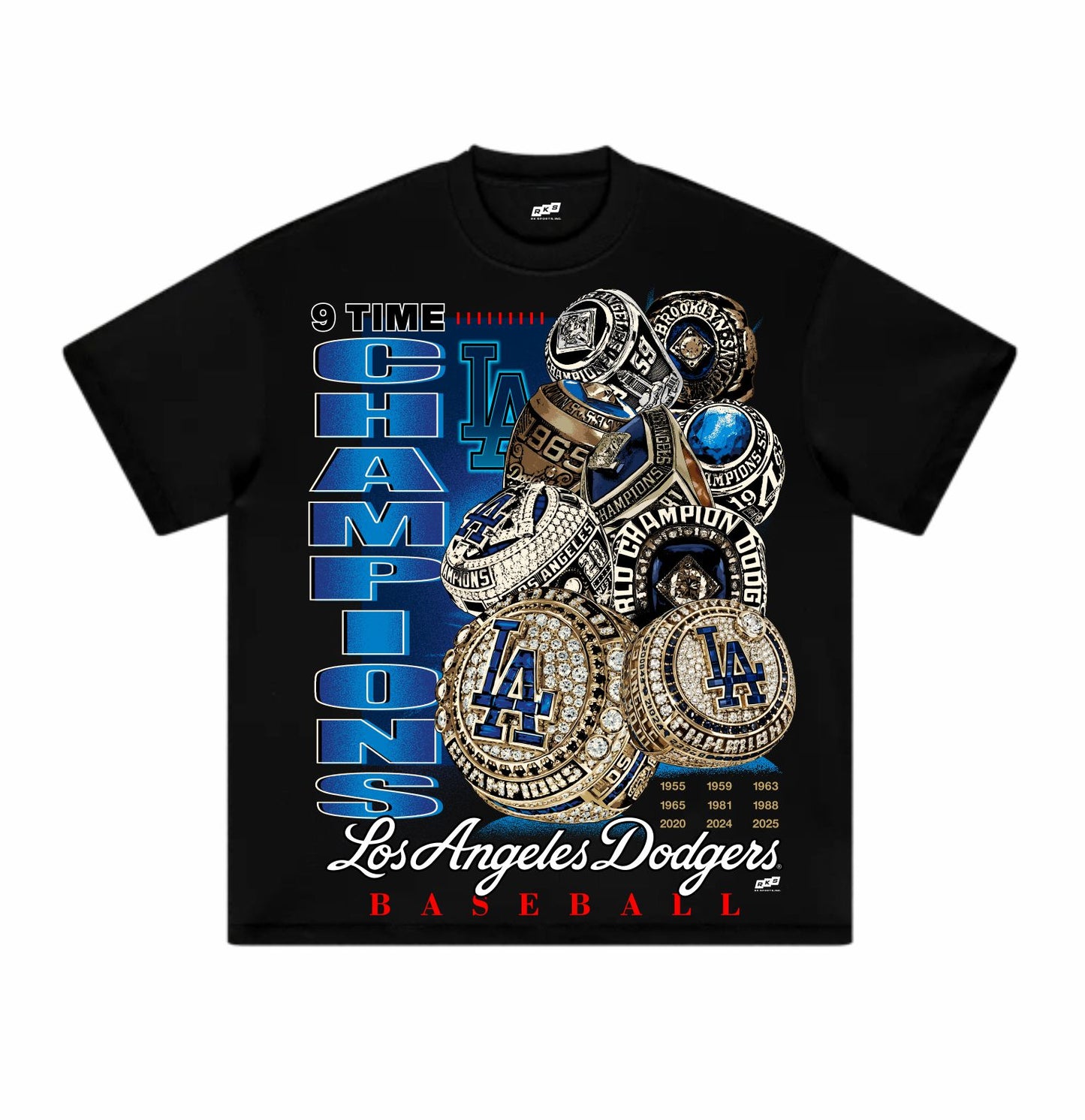 DODGERS "9 RINGS" TEE