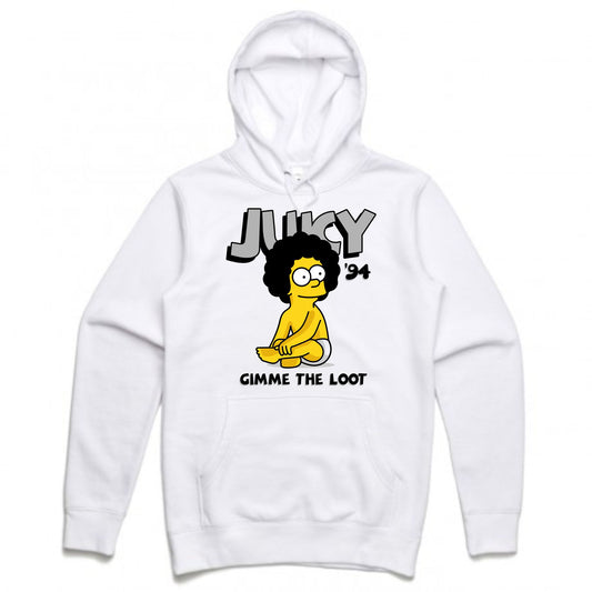 Biggie Bart White Hoodie (Bootleg Collection)