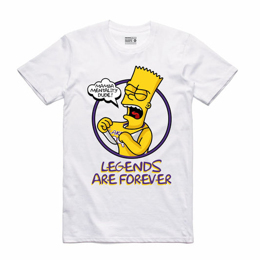 Mamba Bart White T-Shirt (Bootleg Collection)