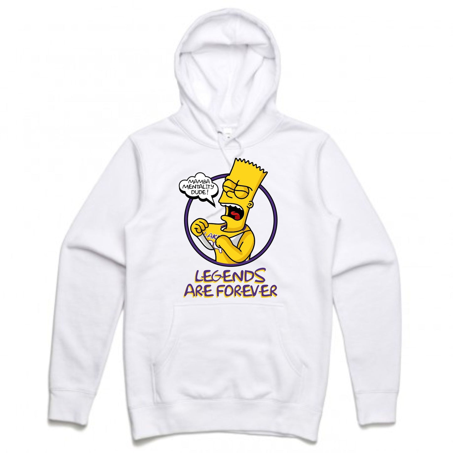 Mamba Bart White Hoodie (Bootleg Collection)