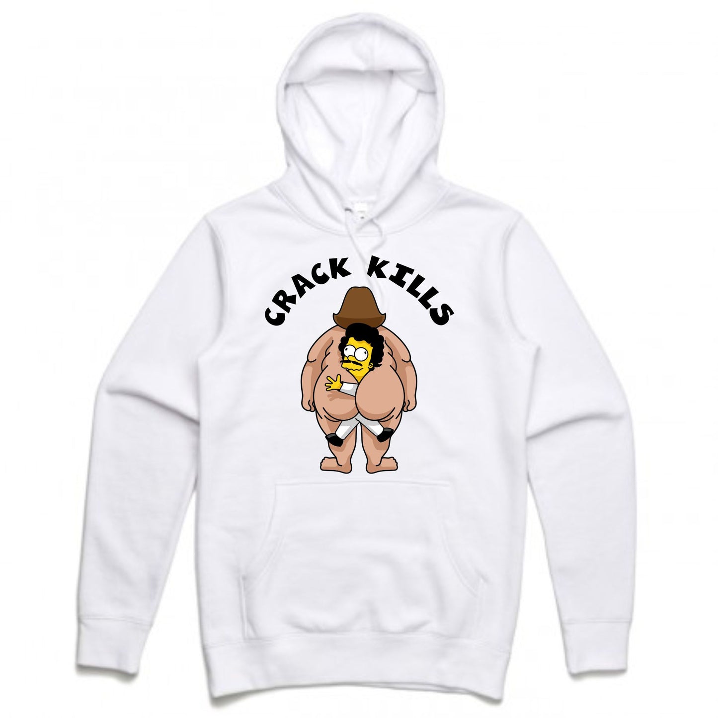 Crack Bart White Hoodie (Bootleg Collection)