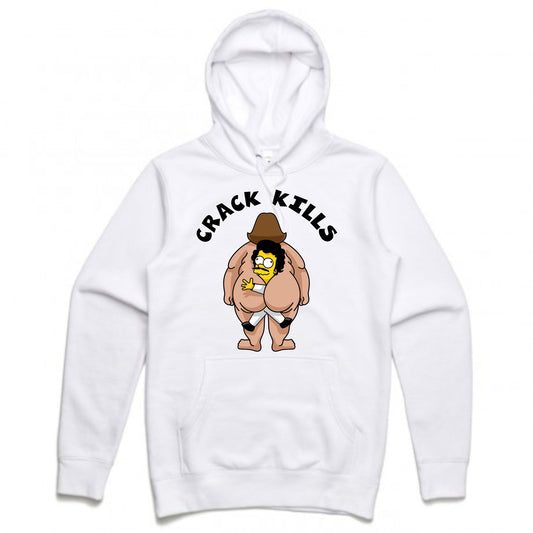 Crack Bart White Hoodie (Bootleg Collection)