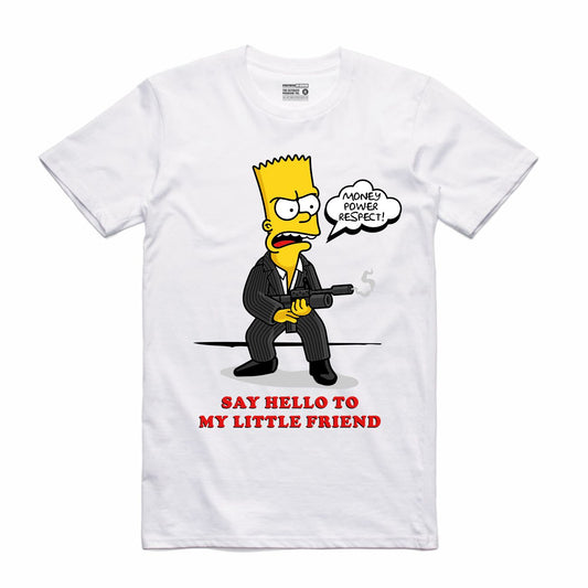Scarface Bart White T-Shirt (Bootleg Collection)