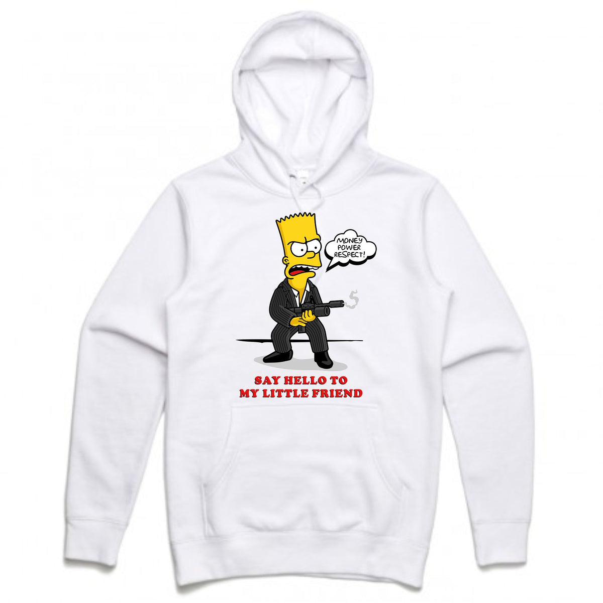 Scarface Bart White Hoodie (Bootleg Collection)