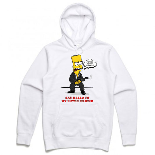 Scarface Bart White Hoodie (Bootleg Collection)
