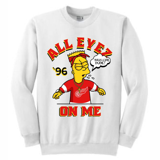 Thug Bart White Crewneck (Bootleg Collection)