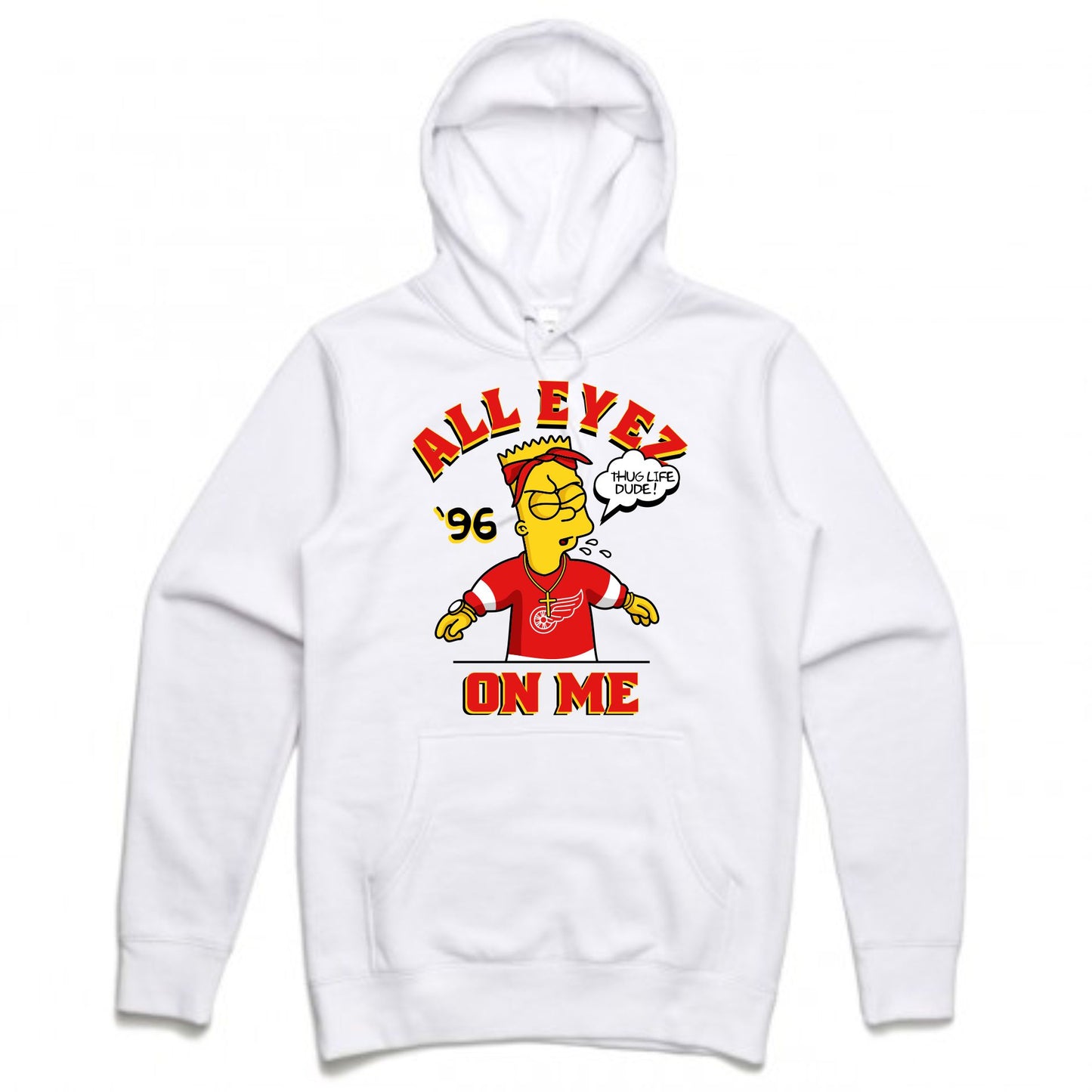 Thug Bart White Hoodie (Bootleg Collection)