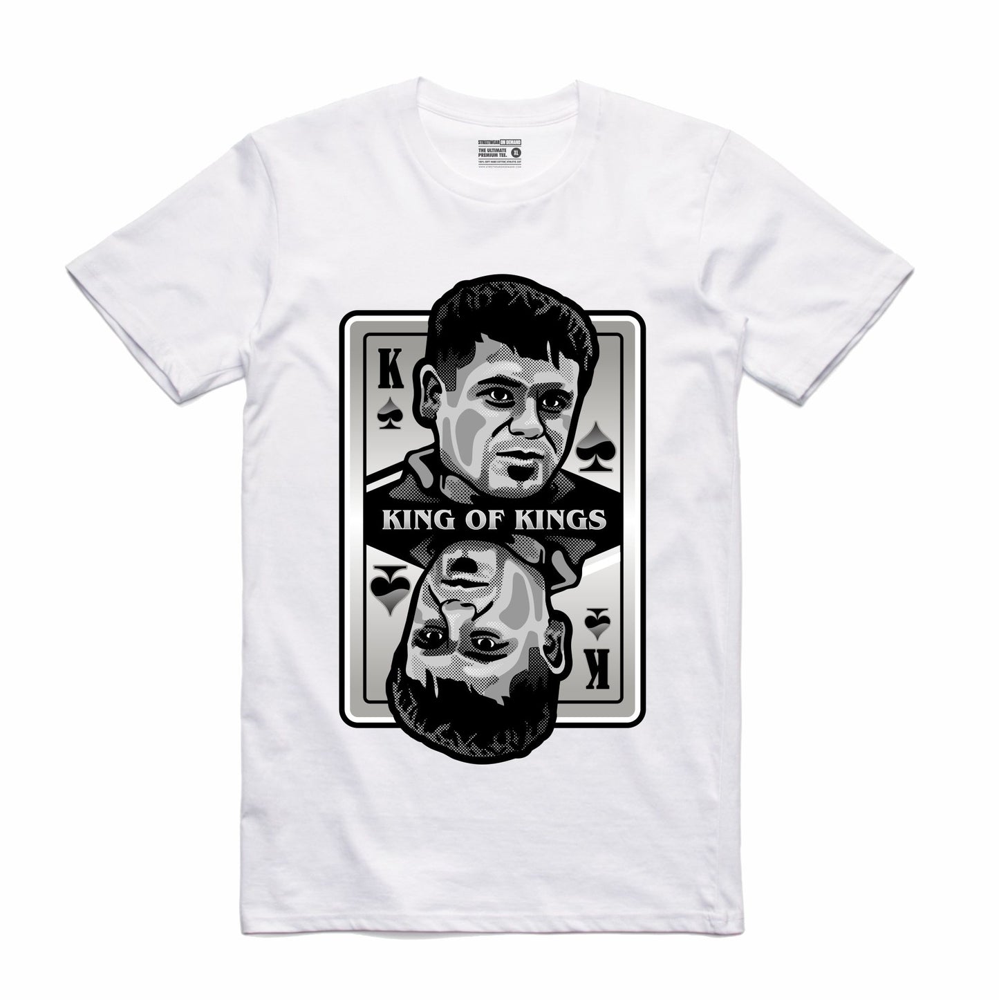 King of Kings Chapo White T-Shirt (Deck of Cards Collection)