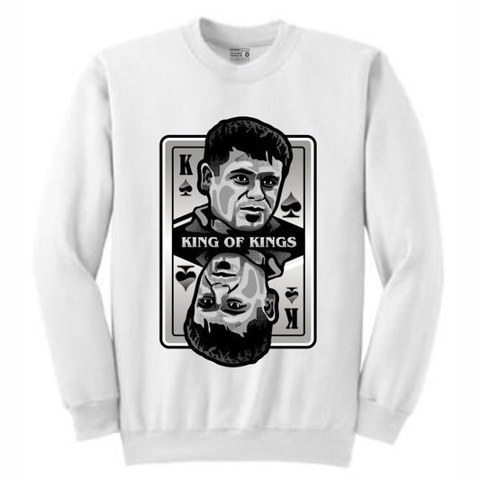 King of Kings Chapo White Crewneck (Deck of Cards Collection)
