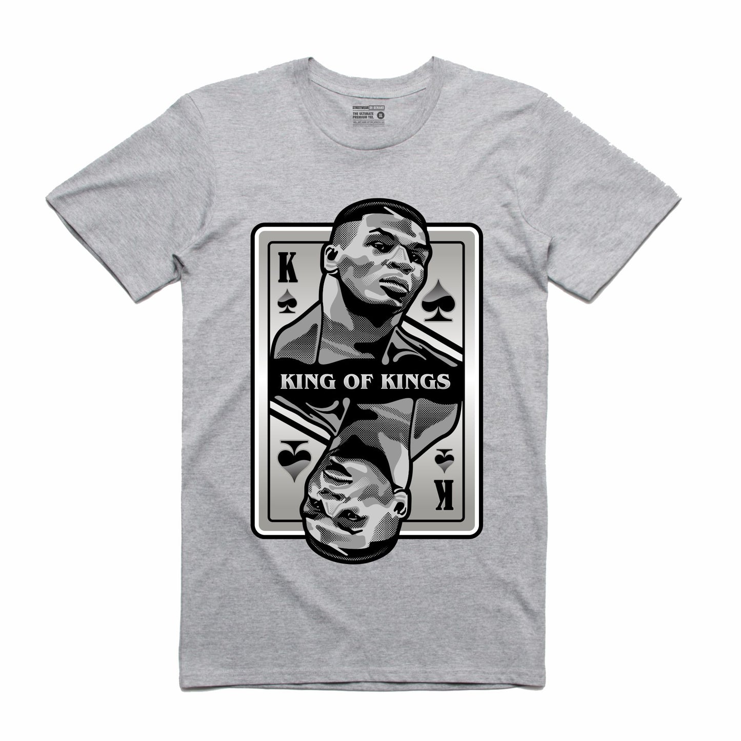 King of Kings Tyson Grey T-Shirt (Deck of Cards Collection)