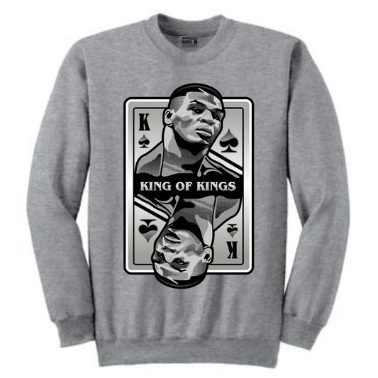 King of Kings Tyson Grey Crewneck (Deck of Cards Collection)