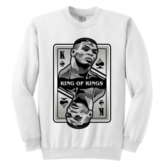 King of Kings Tyson White Crewneck (Deck of Cards Collection)
