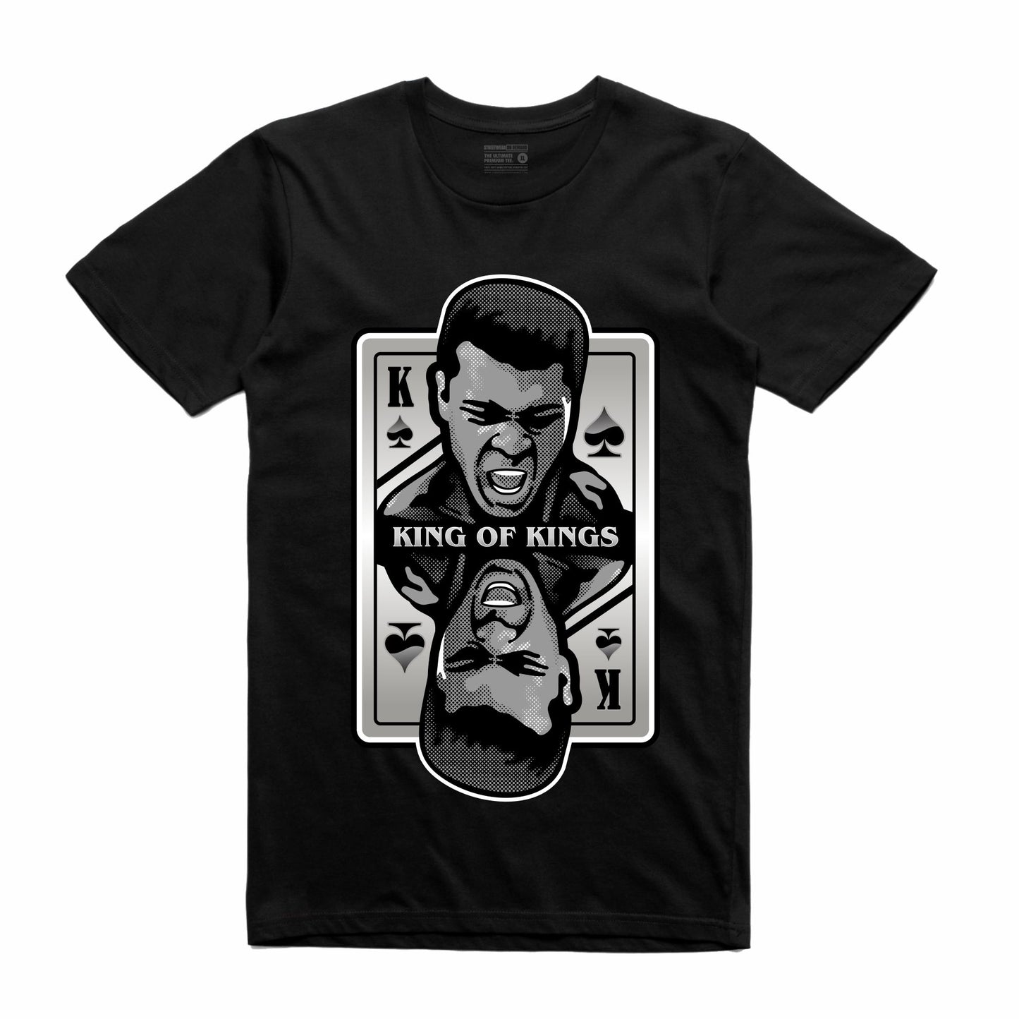 King of Kings Ali Black T-Shirt (Deck of Cards Collection)