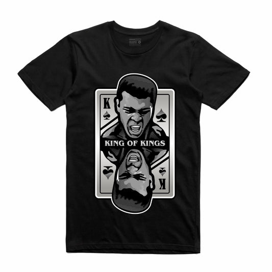 King of Kings Ali Black T-Shirt (Deck of Cards Collection)
