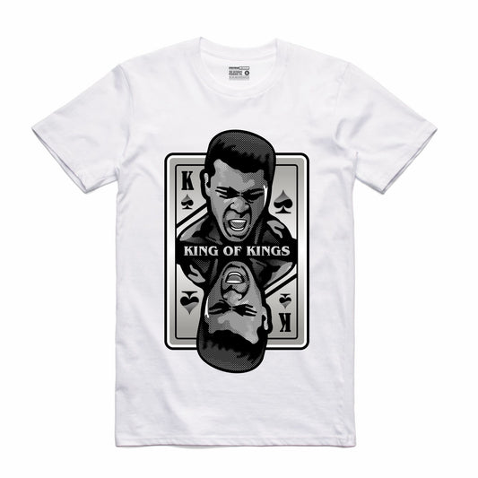 King of Kings Ali White T-Shirt (Deck of Cards Collection)