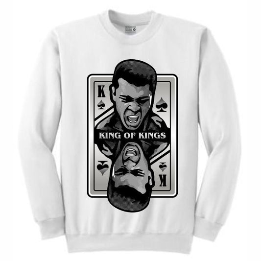 King of Kings Ali White Crewneck (Deck of Cards Collection)