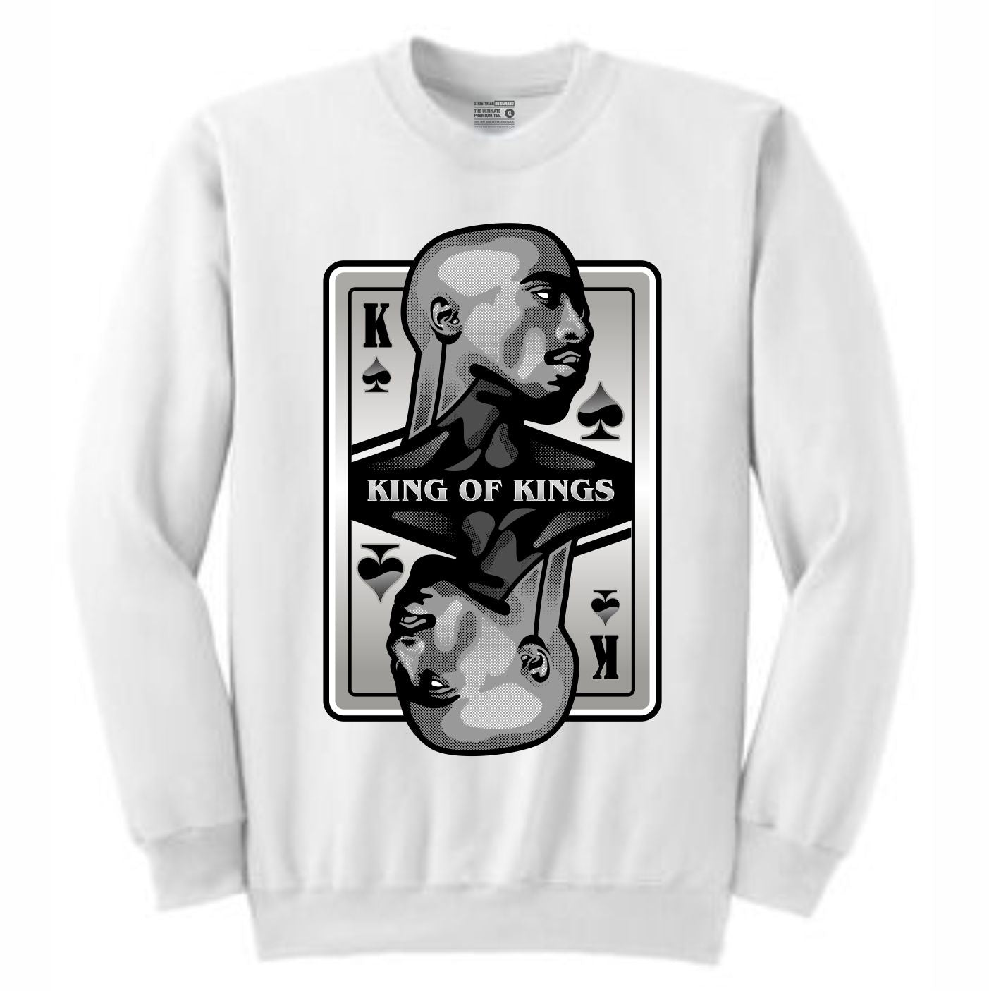King of Kings Thug White Crewneck (Deck of Cards Collection)