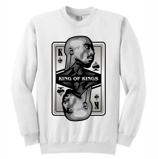 King of Kings Thug White Crewneck (Deck of Cards Collection)