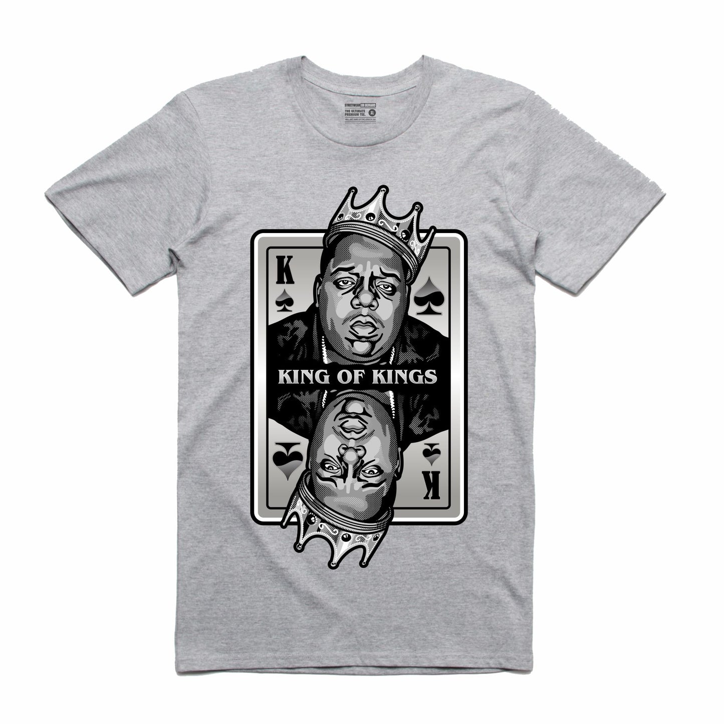 King of Kings Biggie Grey T-Shirt (Deck of Cards Collection)