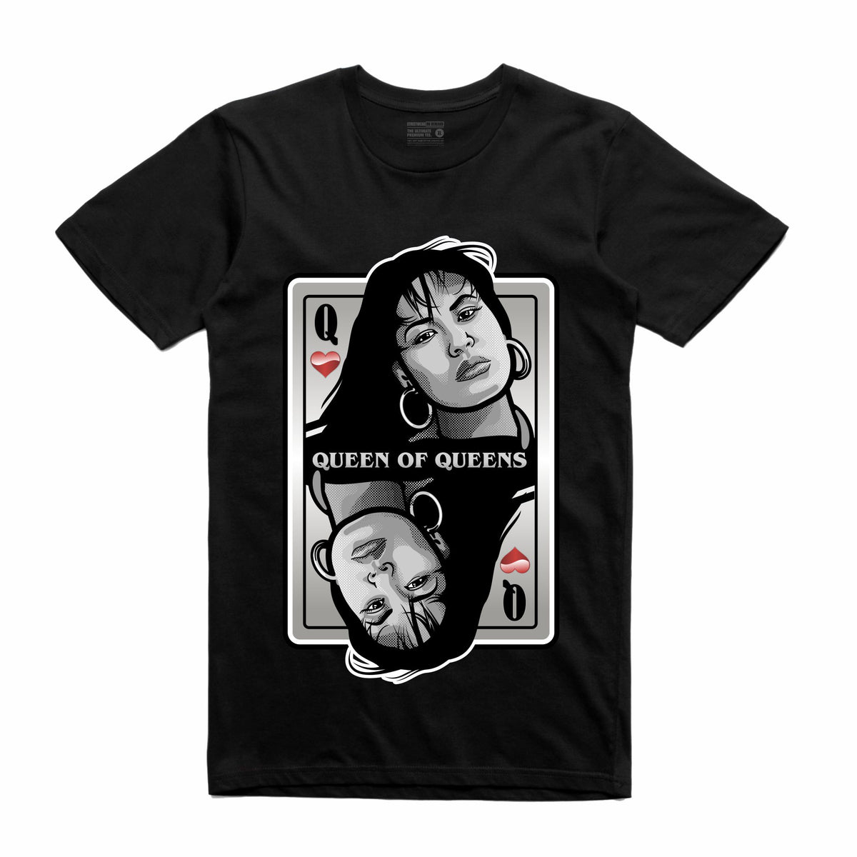 Queen of Queens Selena Black T-Shirt (Deck of Cards Collection)