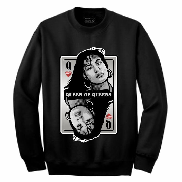 Queen of Queens Selena Black Crewneck (Deck of Cards Collection)