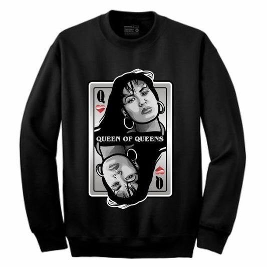 Queen of Queens Selena Black Crewneck (Deck of Cards Collection)