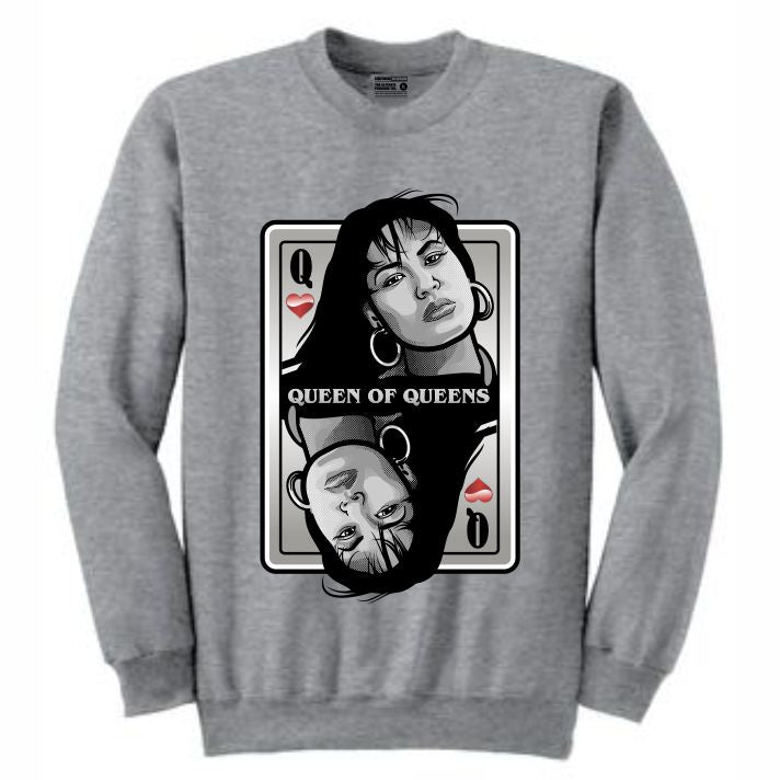 Queen of Queens Selena Grey Crewneck (Deck of Cards Collection)