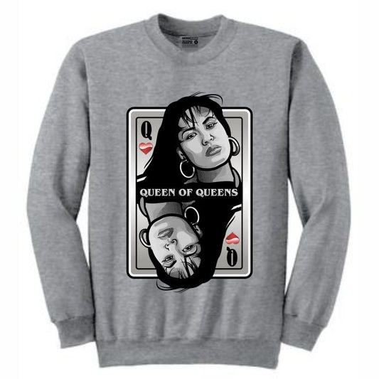 Queen of Queens Selena Grey Crewneck (Deck of Cards Collection)