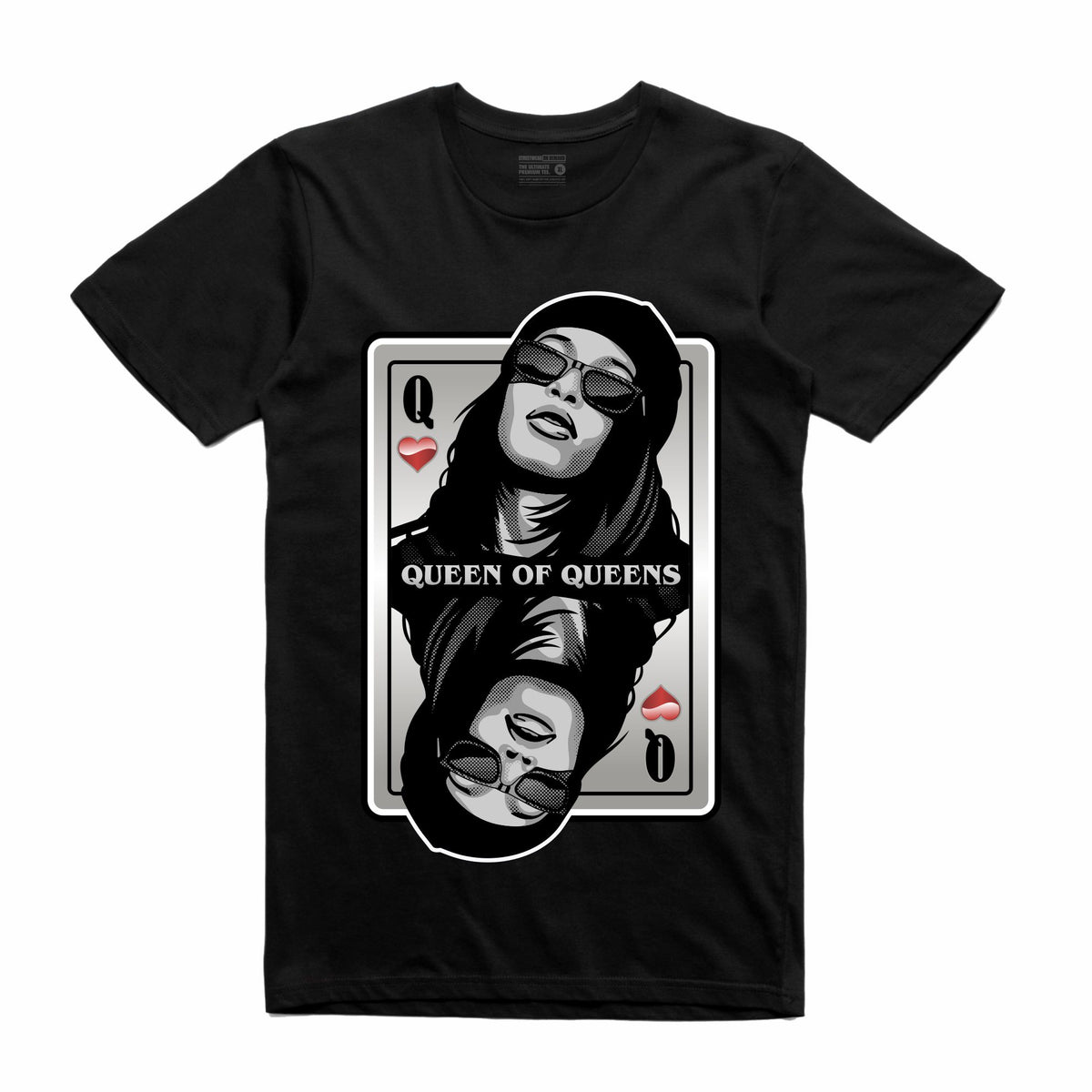 Queen of Queens Aaliyah Black T-Shirt (Deck of Cards Collection)