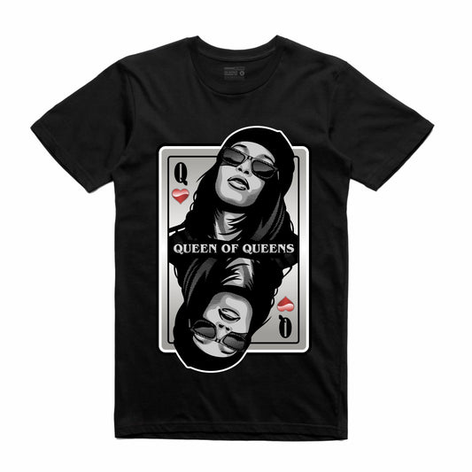 Queen of Queens Aaliyah Black T-Shirt (Deck of Cards Collection)