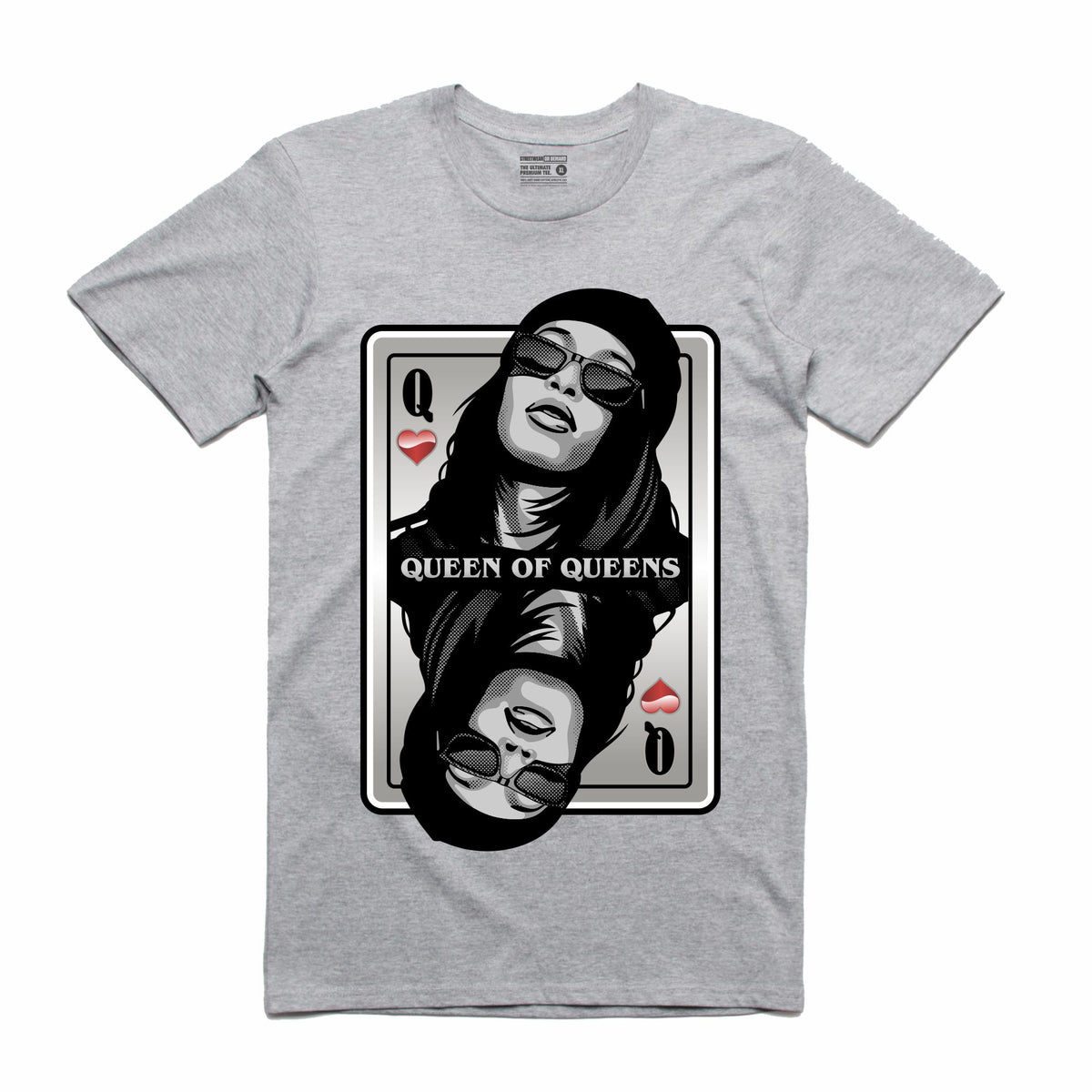 Queen of Queens Aaliyah Grey T-Shirt (Deck of Cards Collection)