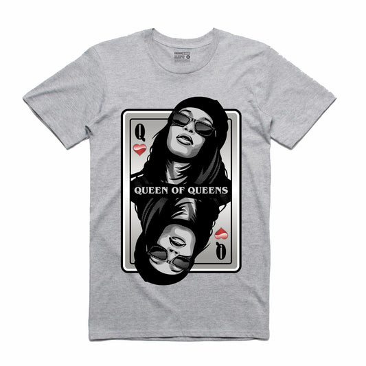 Queen of Queens Aaliyah Grey T-Shirt (Deck of Cards Collection)