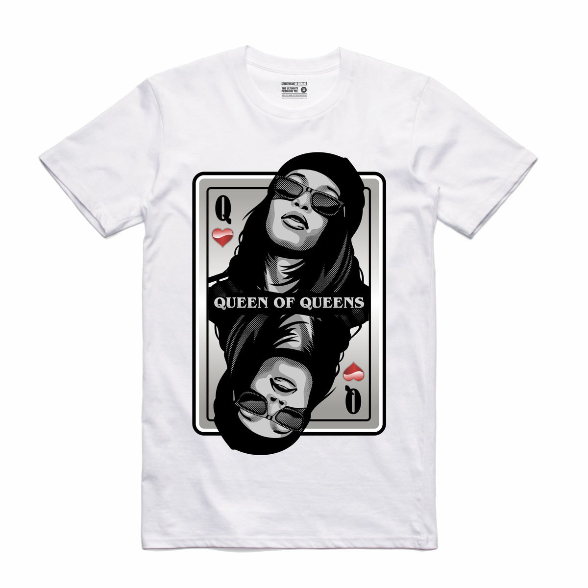 Queen of Queens Aaliyah White T-Shirt (Deck of Cards Collection)